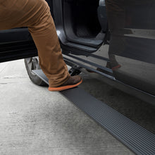 Load image into Gallery viewer, Go Rhino Ram 1500 Quad Cab 4dr E-BOARD E1 Electric Running Board Kit (No Drill) - Tex. Blk