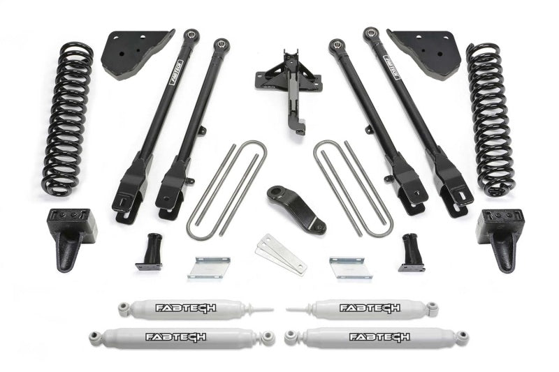 Fabtech 23-24 F250/350 4WD Diesel 4in 4 Link System w/ Coils and Performance Shocks