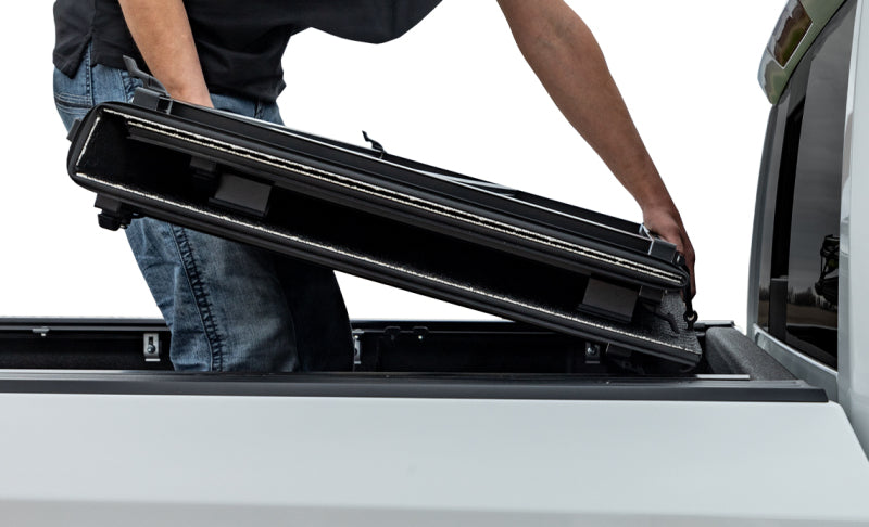 Access 2022+ Rivian R1T 4ft 6in Bed (w/ OEM Tonneau Track) LOMAX ProSeries Cover -Black Diamond Mist