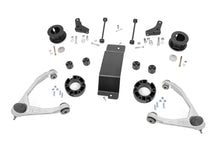 Load image into Gallery viewer, Components of the 3.5-inch Rough Country lift kit for Chevy Avalanche 1500, including sway bars and installation hardware