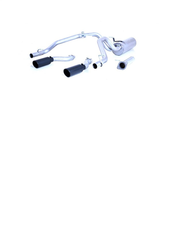 Gibson 25+ Dodge Ram 3.0L Crew Cab Std Bed Cat-Back Dual Sport Exhaust - Black Ceramic Tips
