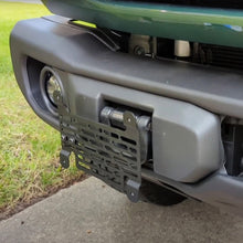 Load image into Gallery viewer, BuiltRight Industries 21+ Ford Bronco Capable Steel Bumper License Plate Relocator Kit