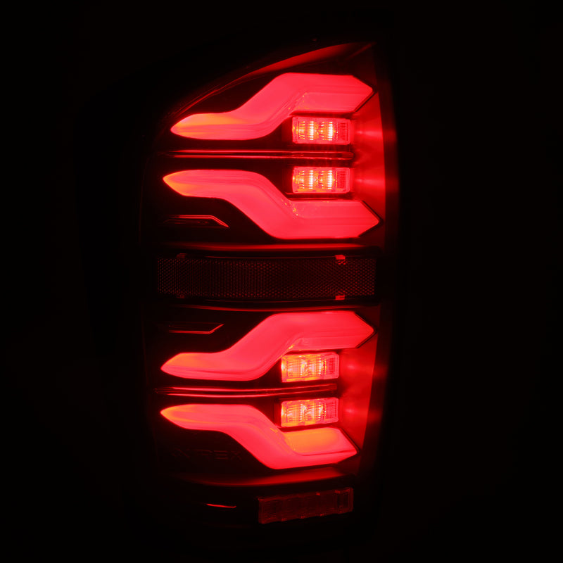 AlphaRex 16+ Toyota TacomaLUXX LED Taillights Blk w/Activ Light/Seq Signal