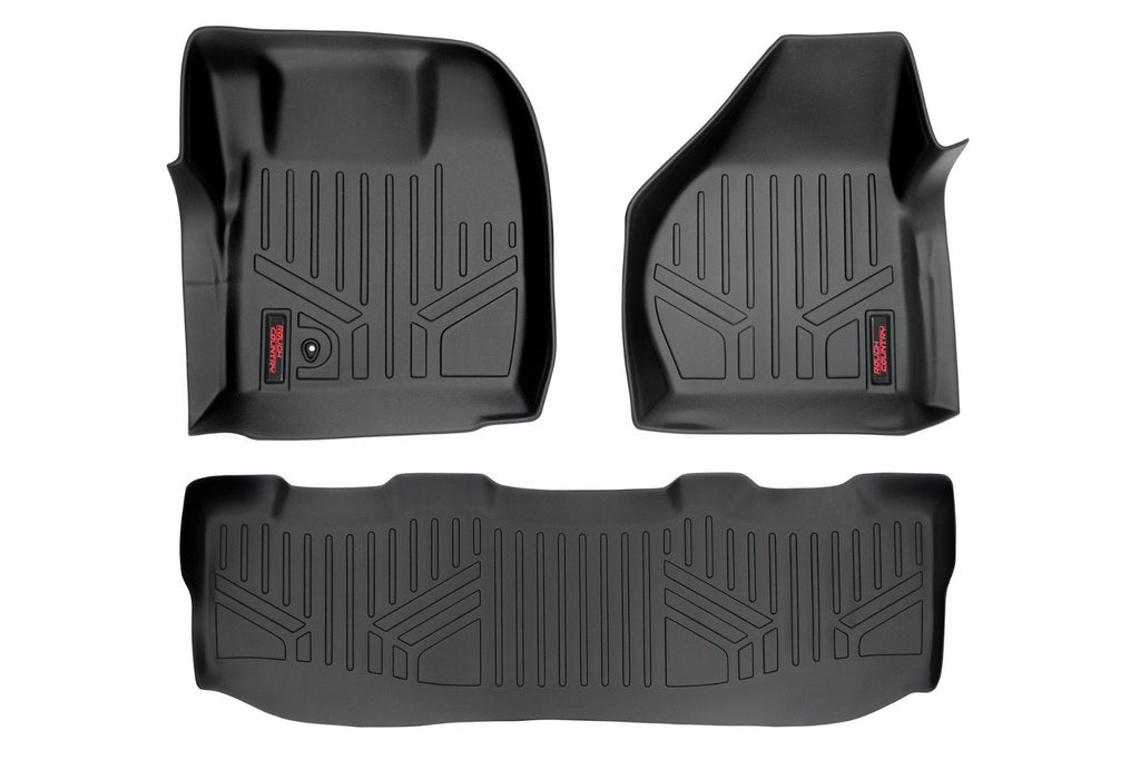Rough Country Floor Mats - FR & RR - Crew Cab - Ford Super Duty 2WD 4WD (08-10)