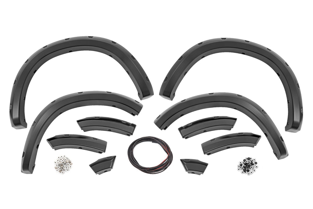 Pocket Fender Flares - Both Bumpers - PX8 Black Crystal - Ram 1500 2WD 4WD
