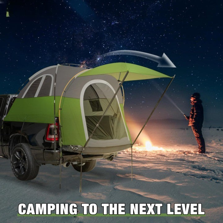 Umbrauto Truck Tent 2-3 Sleeper Pickup Bed Tent with Expansive Awning Durable Fits Silverado, Ram, Ford F-150, GMC Sierra, and Tundra