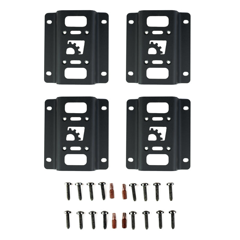 BuiltRight Industries 2015+ Ford Raptor Boxlink Replacement Mounting Plates - 4pc Kit w/ Hardware