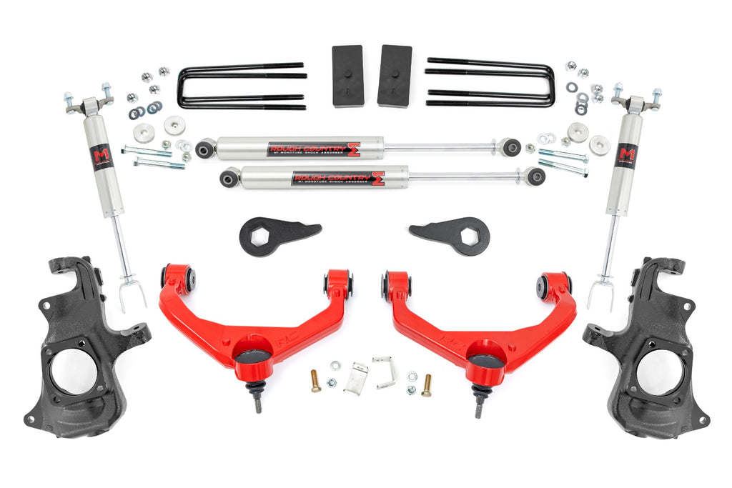 Components of the 3.5 Inch Knuckle Lift Kit for Chevy GMC 2500HD 3500HD