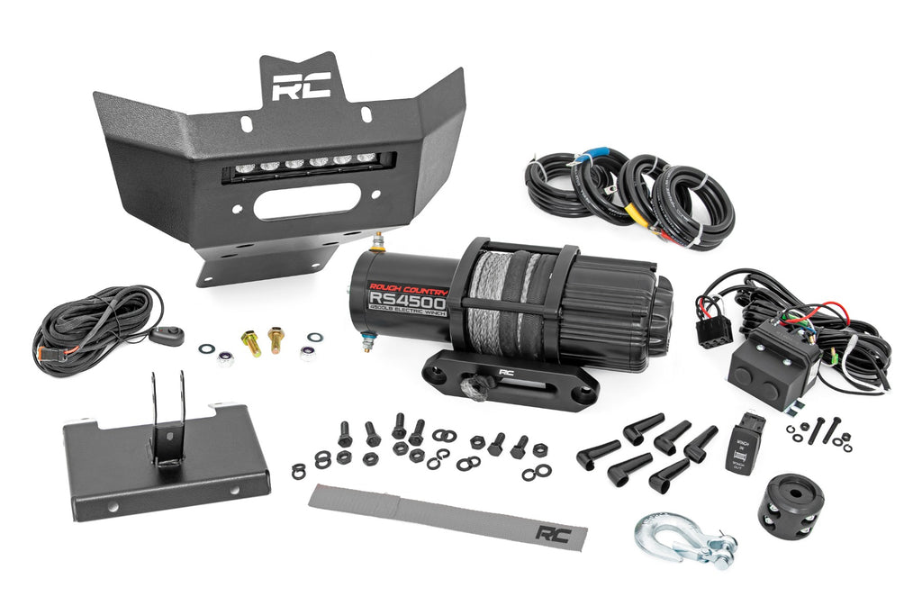 Winch Bumper - 4500-Lb Winch - Black Series LED - 6 In. Light - Can-Am Renegade
