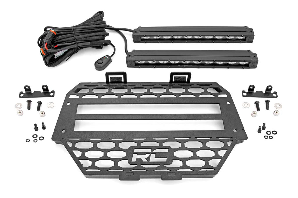 Grille Kit - 10 In. Black Slimline LED Pair - Polaris RZR XP 1000