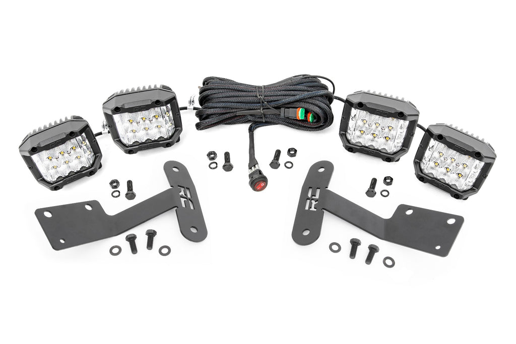 Rough Country - LED Light - Ditch Mount - 3" OSRAM - Wide - Toyota Tundra (14-21) - 70839