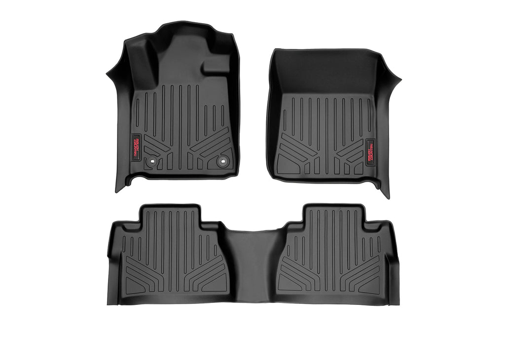 Rough Country Floor Mats - FR & RR - CrewMax - Toyota Tundra 2WD 4WD (2014-2021)