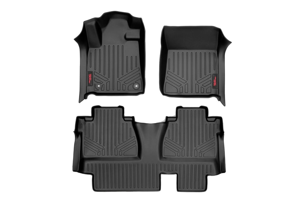 Rough Country Floor Mats - FR & RR - Double Cab - Toyota Tundra 2WD 4WD (14-21)