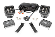 Load image into Gallery viewer, Rough Country - LED Light Kit - Ditch Mount - 2" Black Pair - Amber DRL - Jeep Cherokee KL (14-21) - 70081