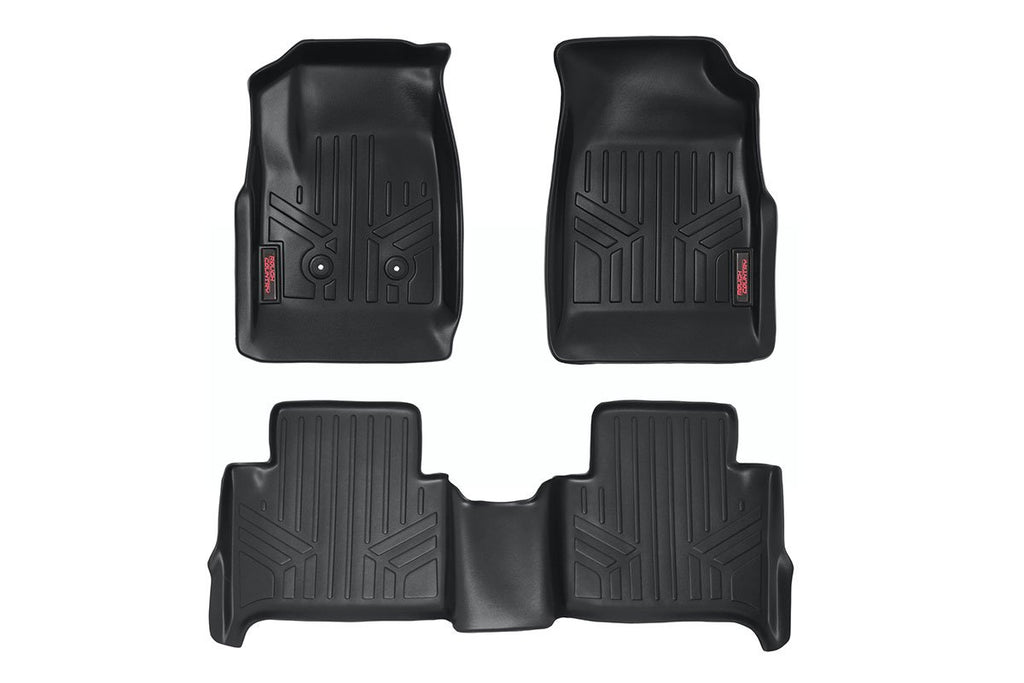 Rough Country Floor Mats - FR & RR - Crew - Chevy GMC Canyon Colorado (15-22)