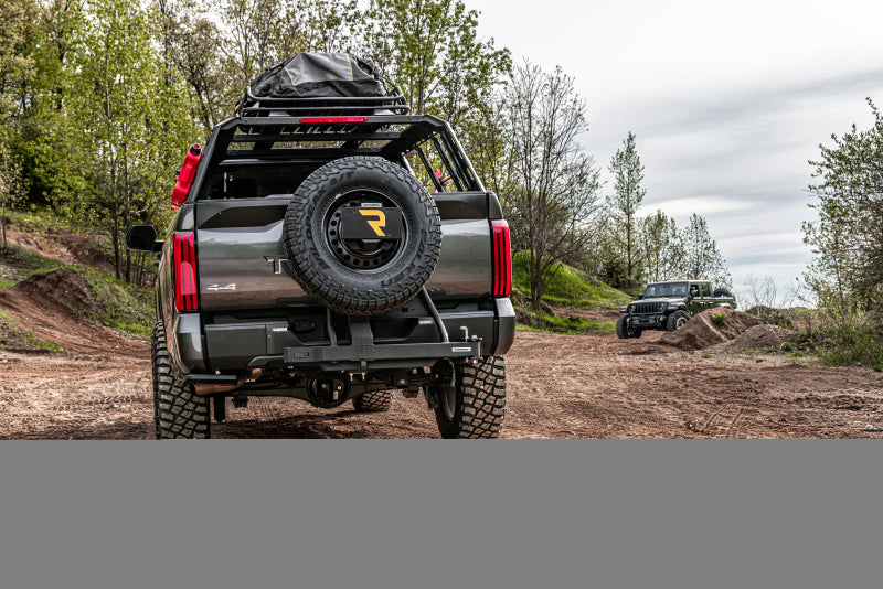 Go Rhino Swing-A-Way Tire Carrier Hitch Mounted Textured Black