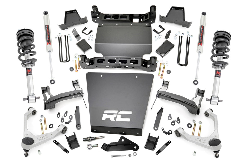 7 Inch Stamped Steel LCA Lift Kit - Forged UCA - Bracket - M1 Struts M1 - Chevy GMC 1500