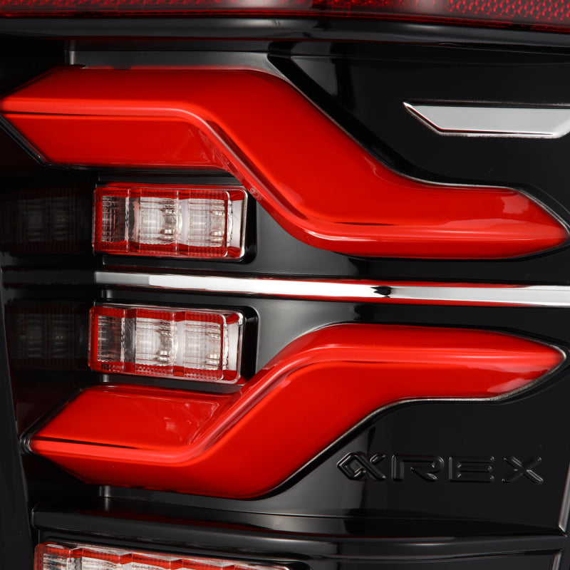 AlphaRex 16+ Toyota Tacoma LUXX LED Taillights Blk/Red w/Activ Light/Seq Signal