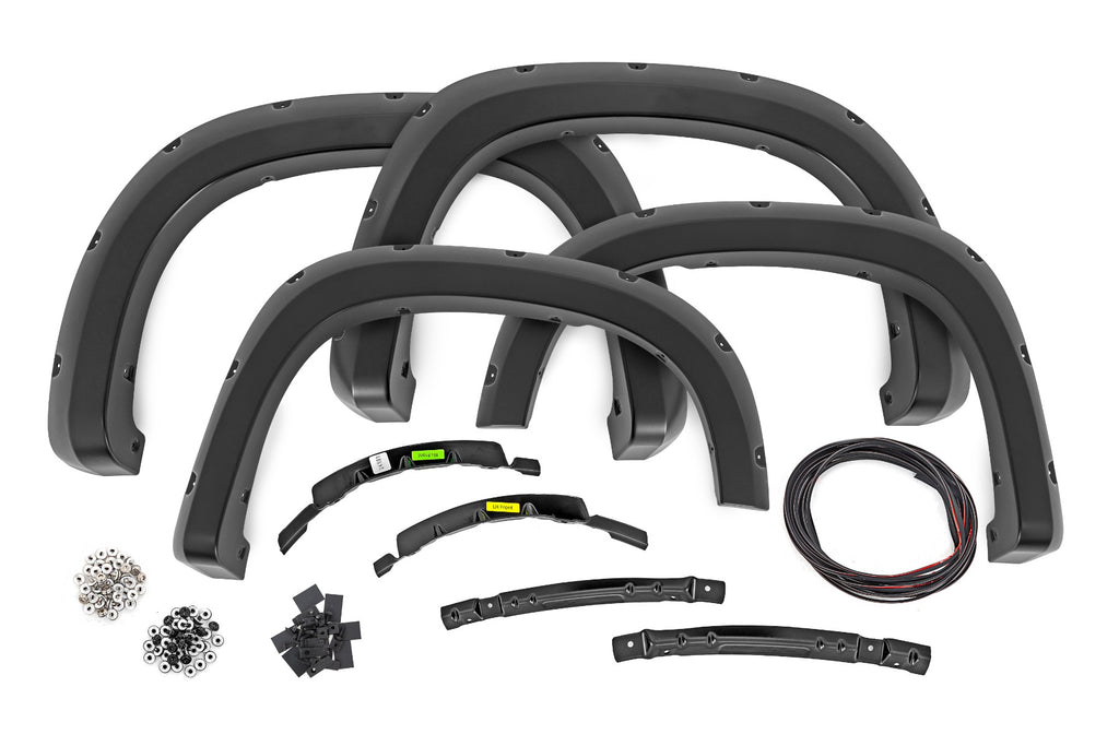 Rough Country Pocket Fender Flares - GAN Silver Ice Metallic - Chevy Silverado 1500 (22-23)