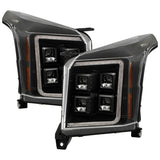 Spyder Apex 15-20 GMC Yukon High-Power LED Module Headlights - Black (PRO-YD-GY15HALAP-SBSEQ-BK)