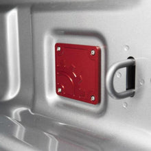Load image into Gallery viewer, BuiltRight Industries 2020 Jeep Gladiator Bed Plug Plate Cover (Alum) - Red