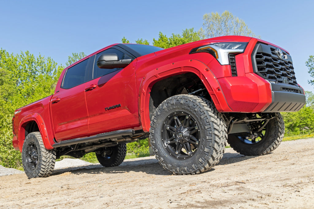 Rough Country Defender Pocket Fender Flare - Gloss Black - Toyota Tundra (22-23)