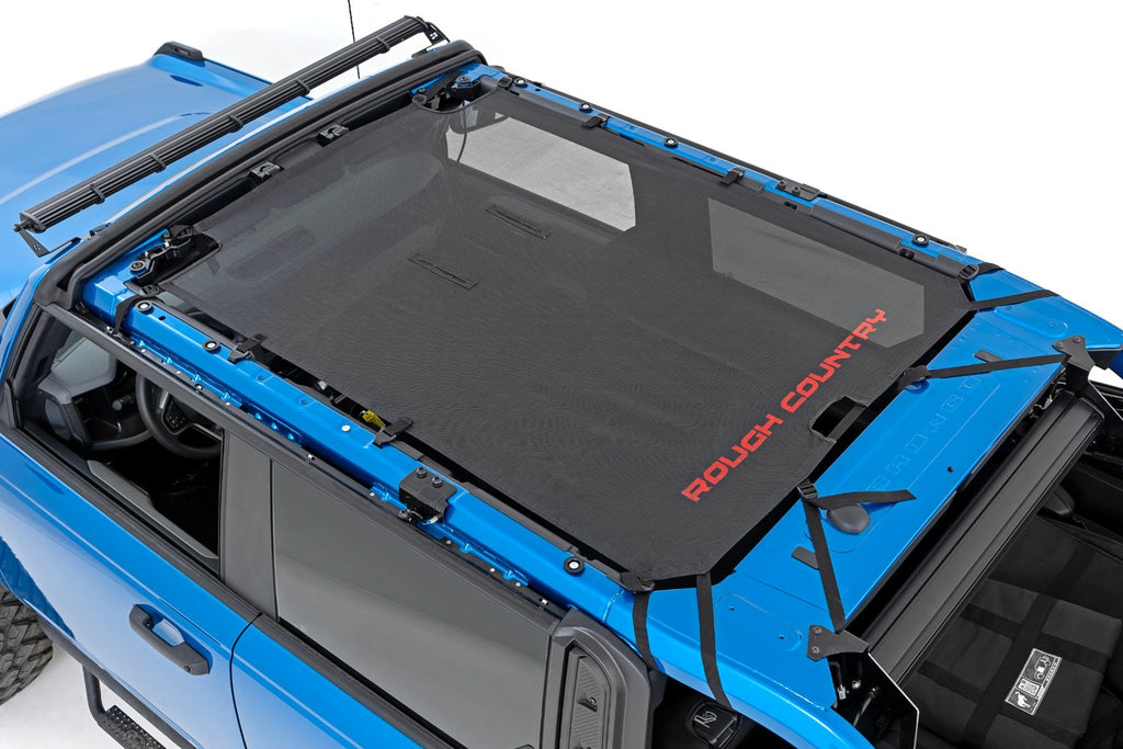 Rough Country Mesh Bikini Top Plus - Black - Ford Bronco 4WD (2021-2023)