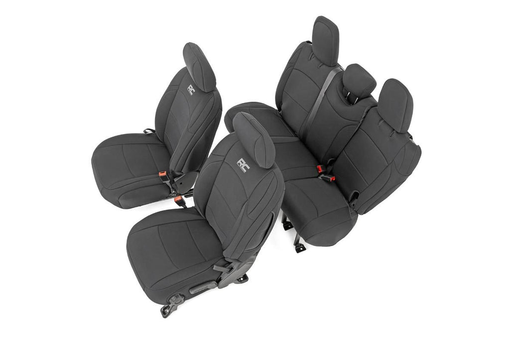 Rough Country Seat Covers - Front And Rear - Jeep Wrangler JL 4WD (2018-2023)