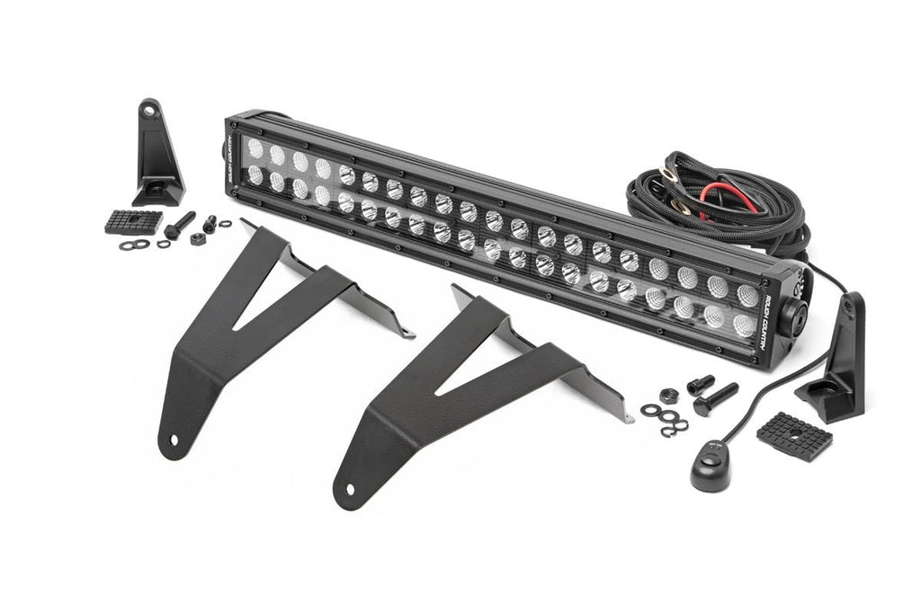 Rough Country - LED Light - Bumper Mount - 20" Black Dual Row - Ram 1500 (19-23) - 70779