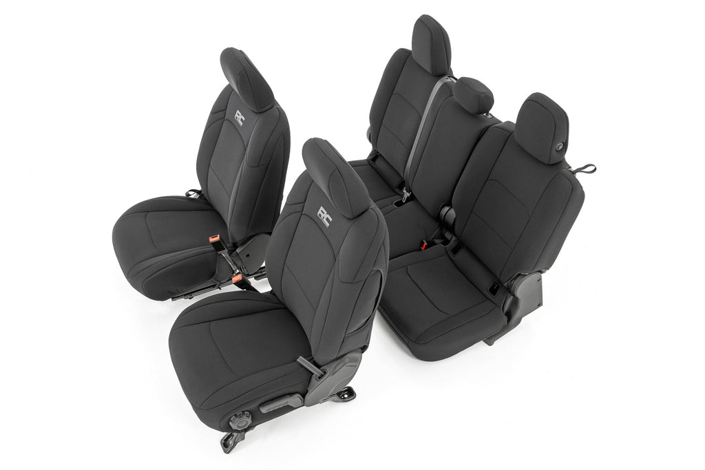 Rough Country Seat Covers - Front And RR No Cup Holder - Jeep Gladiator JT (20-22)