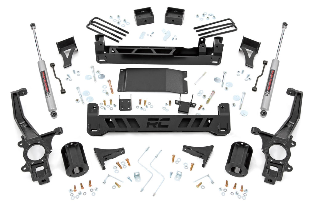 Components of the 6-inch lift kit for Nissan Frontier 2WD/4WD models