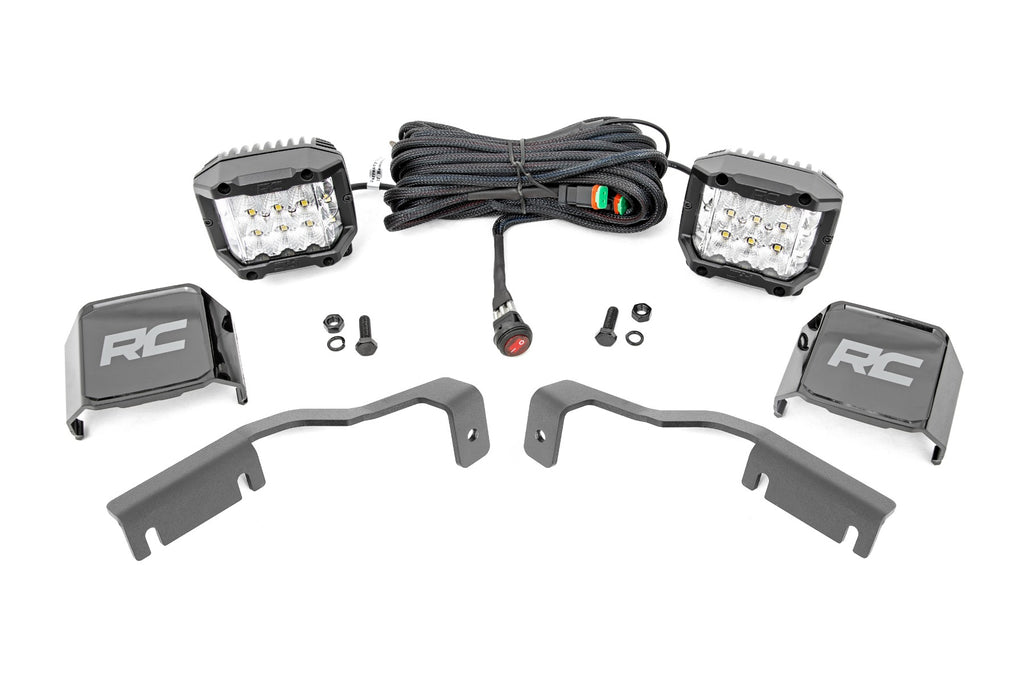 Rough Country - LED Light - Ditch Mount - 3" OSRAM - Wide - Nissan Frontier (22-23) - 71068