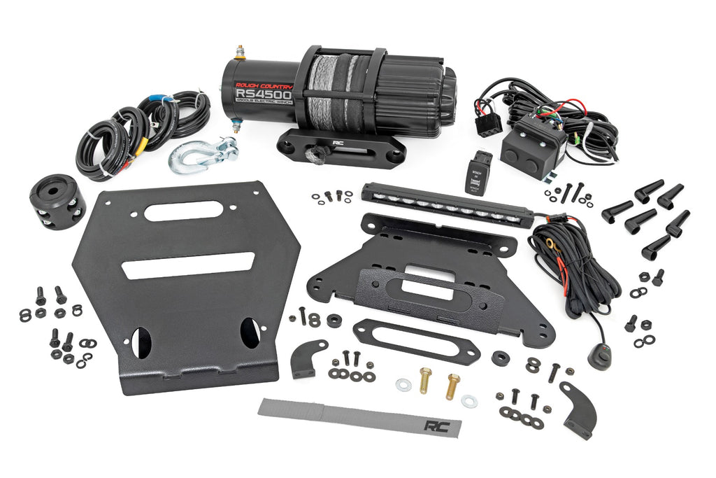 LED Light - Winch Mount - RS4500S - 10 In. Black Slimline - Polaris RZR Pro R