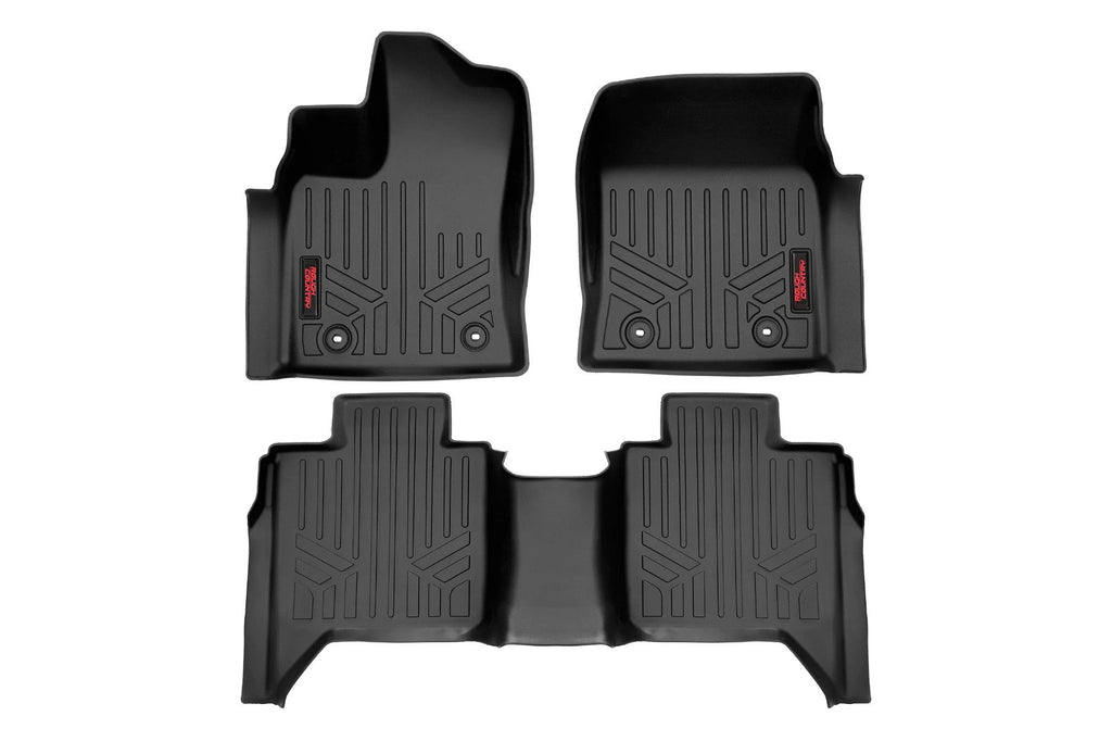 Rough Country Floor Mats - FR & RR - CrewMax - Toyota Tundra 2WD 4WD (2022-2023)