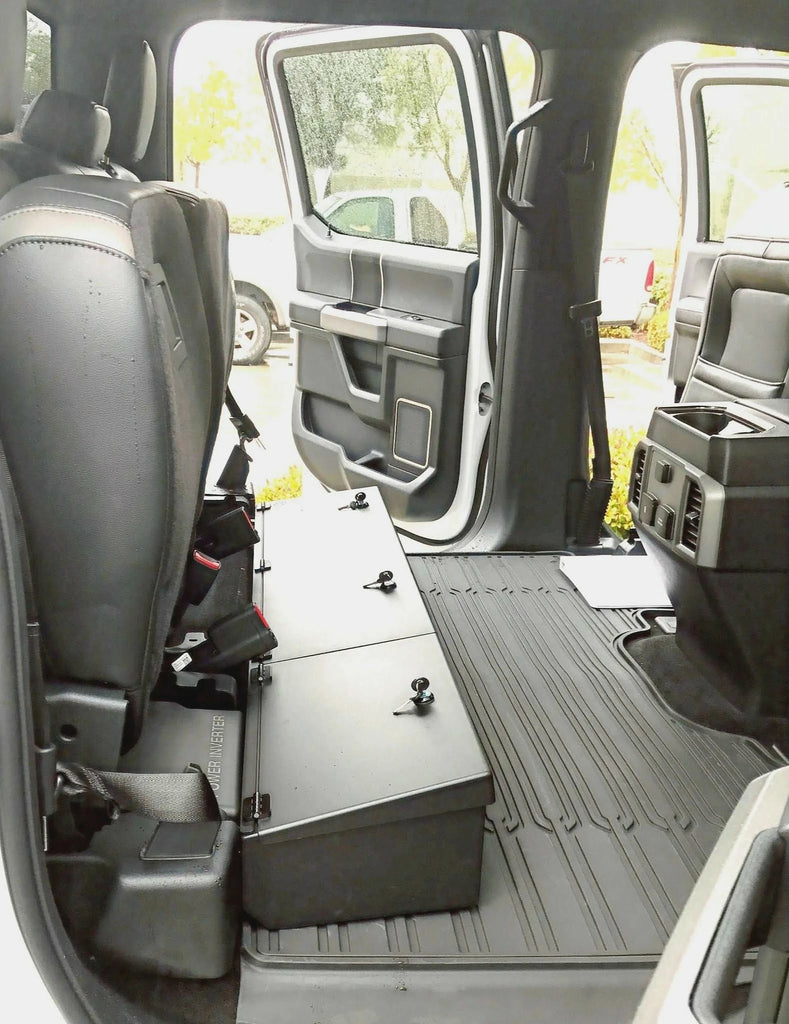 Under Seat Storage Box For Ford F150 F250 F350 - Crew Cab Organizer No Drill Required