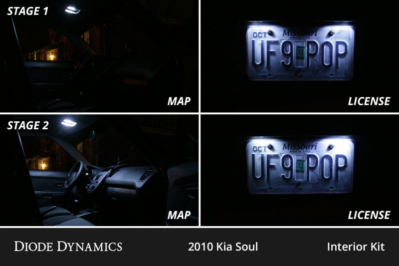 Diode Dynamics 14-19 Kia Soul Interior LED Kit Cool White Stage 1