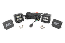 Load image into Gallery viewer, Rough Country - Black Series LED Light Pair - Square - 2 Inch - Spot - 70903BL