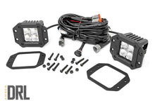 Load image into Gallery viewer, Rough Country - Chrome Series LED Light Pair - 2 Inch - Flush Mount - Amber DRL - 70803DRLA