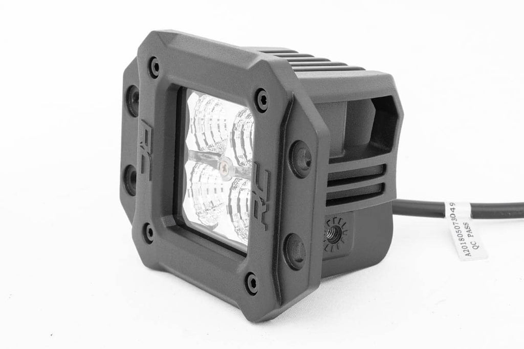 Rough Country - Chrome Series LED Light Pair - 2 Inch - Flush Mount - Amber DRL - 70803DRLA