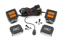 Load image into Gallery viewer, Rough Country - 2 Inch Black Series LED Light Pods - Spot - Amber - Square - 70903A
