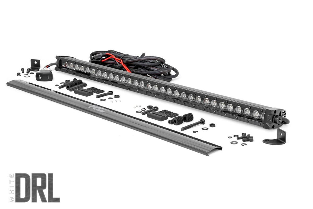 Rough Country - Black Series LED Light Bar - Cool White DRL - 30 Inch - Single Row - 70730BLDRL