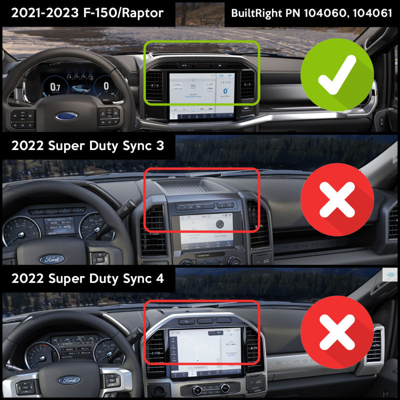 BuiltRight Industries 2021+ Ford F-150 (Incl. Raptor) Dash Mount PRO