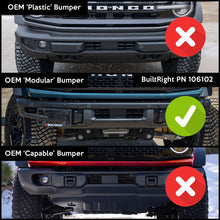 Load image into Gallery viewer, BuiltRight Industries 21+ Ford Bronco Modular Steel Bumper License Plate Relocator Kit