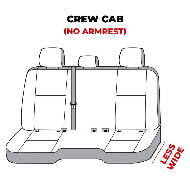 Covercraft 11-23 Dodge Ram Crew/Quad Cabs Rear Bench Endura Logo SeatSaver 2nd Row Seat Covers