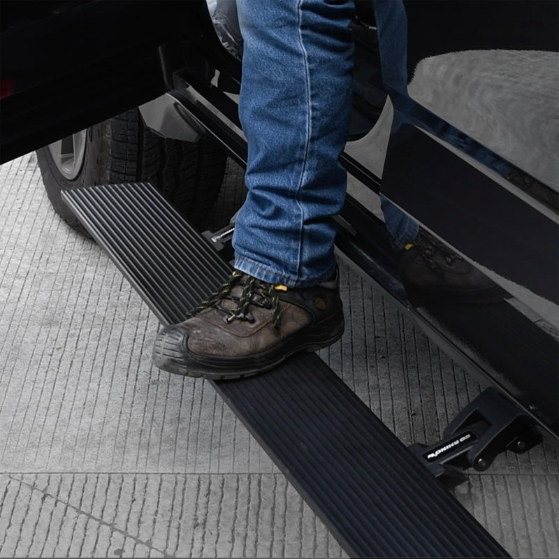 Go Rhino Toyota Tundra CrewMax Cab 4dr E-BOARD E1 Electric Running Board Kit - Tex. Blk