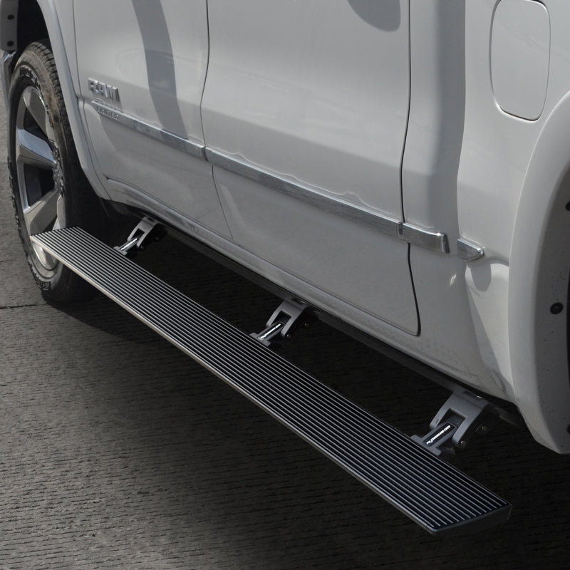 Go Rhino Ram 1500 Quad Cab 4dr E-BOARD E1 Electric Running Board Kit (No Drill) - Tex. Blk