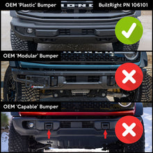 Load image into Gallery viewer, BuiltRight Industries 2021+ Ford Bronco (w/Std Plastic Bumper) License Plate Relocation Kit