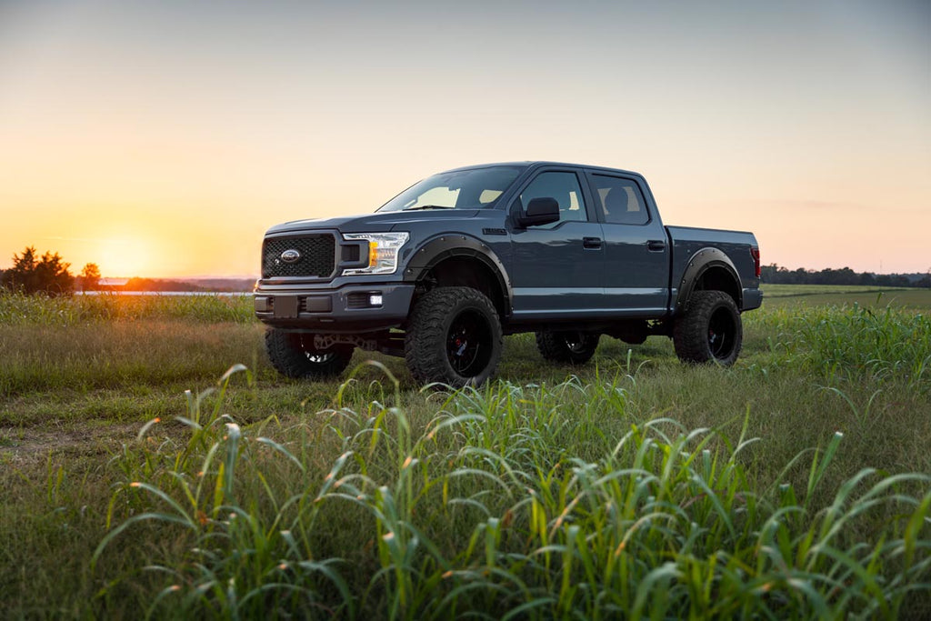 Rough Country Defender Pocket Fender Flares - White - Ford F-150 2WD 4WD (15-20)
