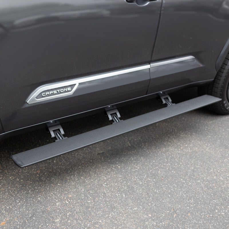 Go Rhino Toyota Sequoia Sport Utility (Ex. Hybrid) E1 Electric Running Board Kit - Text. Black