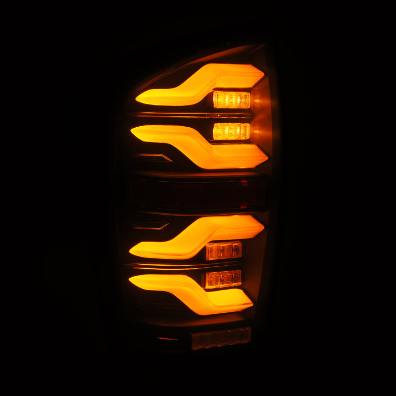 AlphaRex 16+ Toyota TacomaLUXX LED Taillights Blk w/Activ Light/Seq Signal